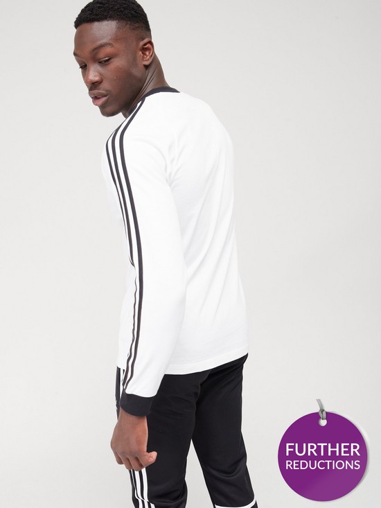 stillFront image of adidas-originals-3-stripe-long-sleeve-t-shirt-white