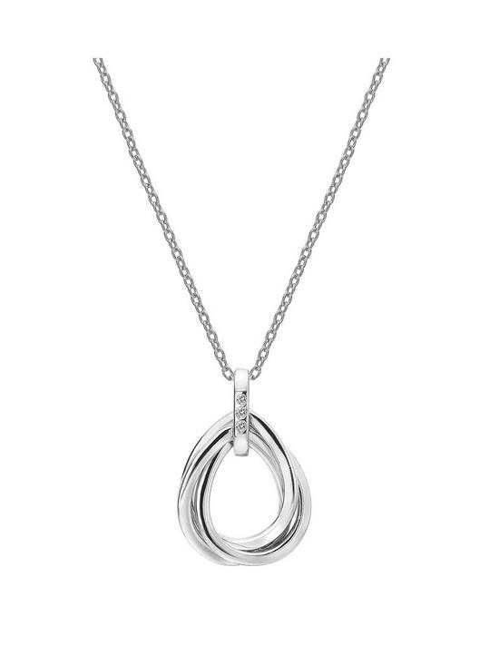 front image of hot-diamonds-trio-teardrop-pendant