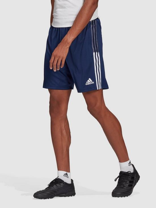 front image of adidas-mens-tiro-21-training-short-blue