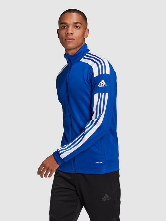 front image of adidas-mens-squad-21-training-jacket-blue