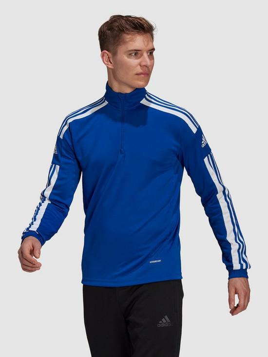 front image of adidas-mens-squad-21-training-top-blue