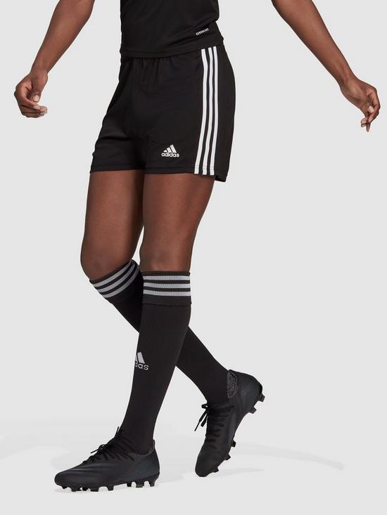 front image of adidas-womens-squad-21-shorts-black