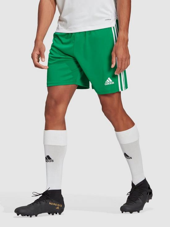 front image of adidas-mens-squad-21-short-green