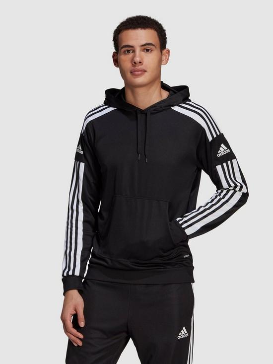 front image of adidas-mens-squad-21-hoody-black