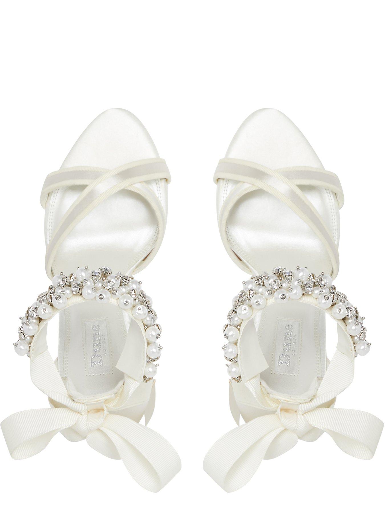  image of dune-london-bridal-wide-fit-martine-heelednbspsandal-ivorynbsp