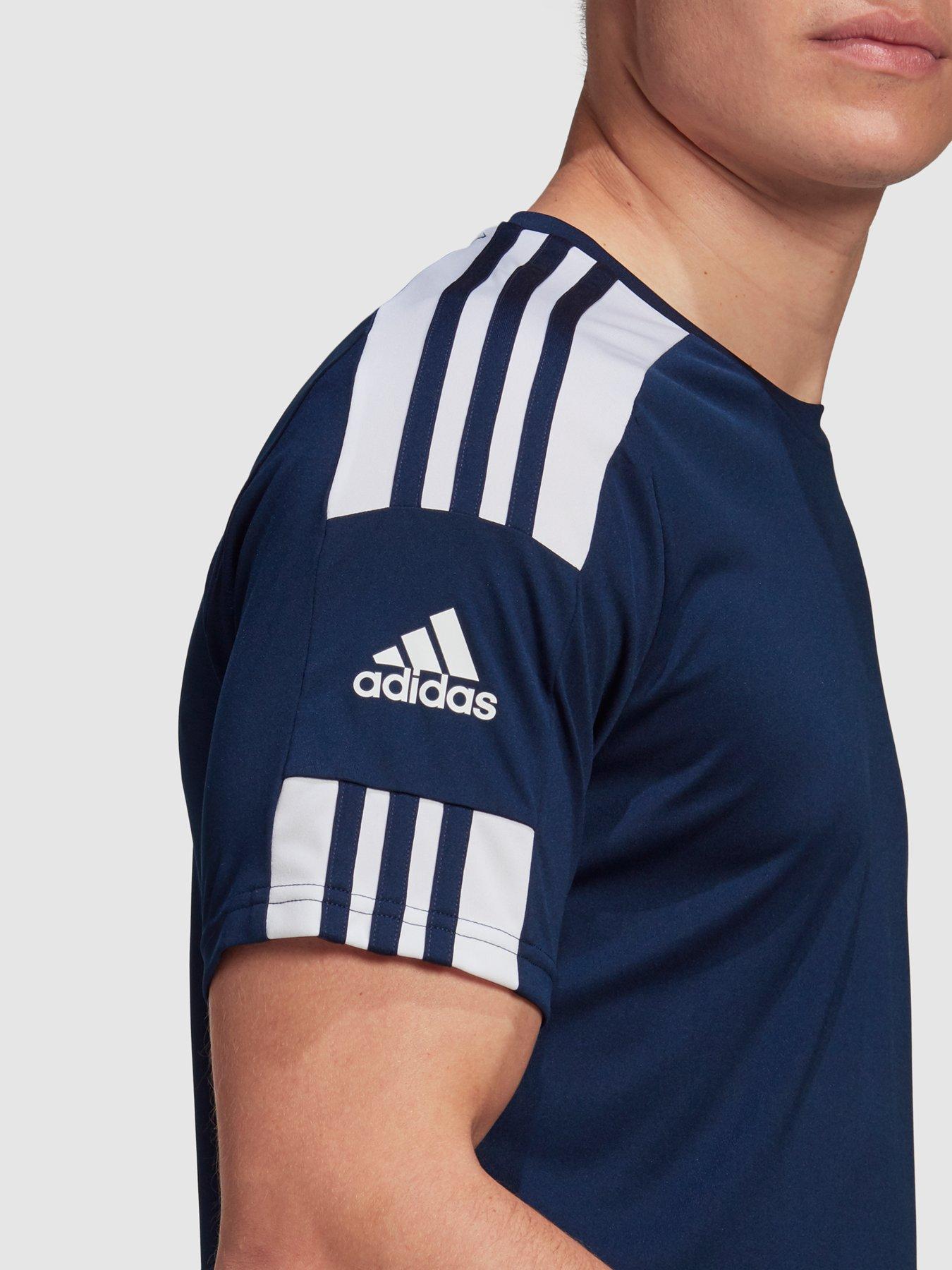 Image 4 of 4 of adidas Mens Squad 21 Short Sleeved Jersey - Navy
