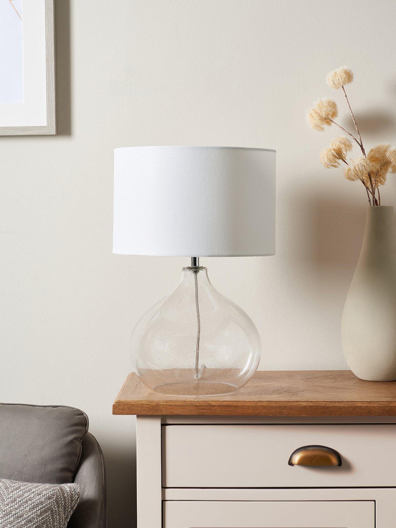 Image 3 of 5 of The Very Collection Dew Glass Table Lamp - Clear