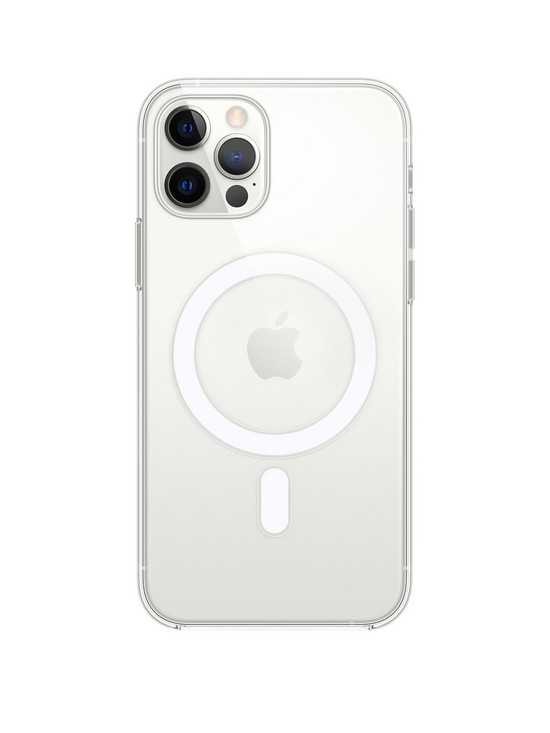 front image of apple-iphone-12-amp-12-pro-clear-case-with-magsafe