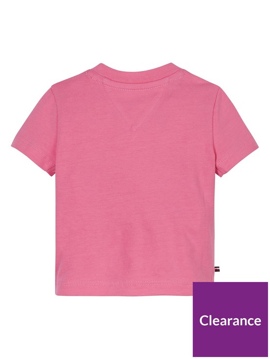 back image of tommy-hilfiger-baby-essential-t-shirt-pink