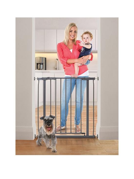 front image of dreambaby-ava-metal-safety-gate-75-81cm-charcoal