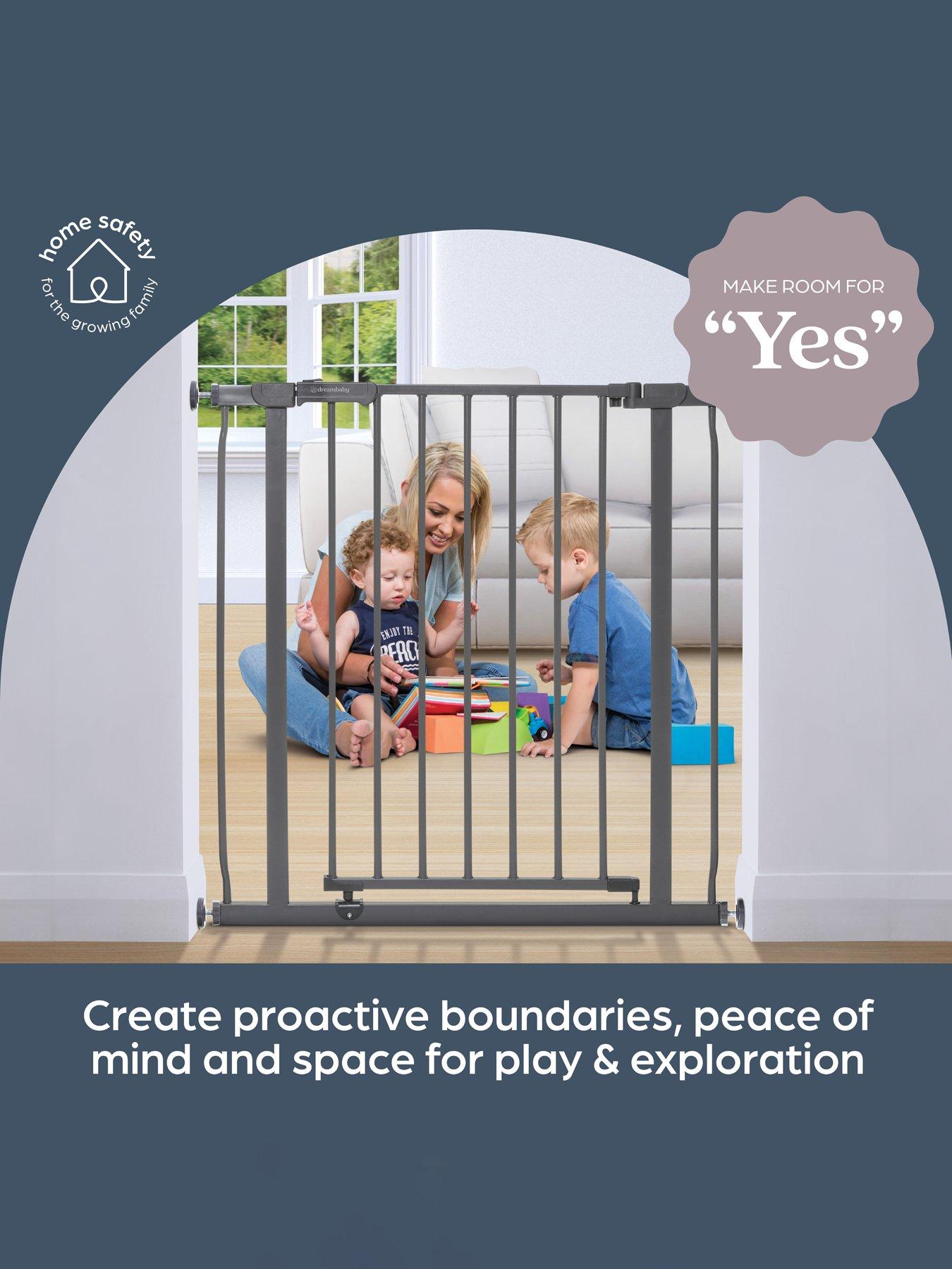 Dreambaby Ava Metal Safety Gate with Stay-Open Feature (75-81cm) - Charcoal