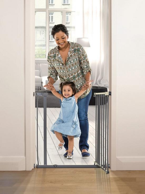 stillFront image of dreambaby-ava-metal-safety-gate-75-81cm-charcoal