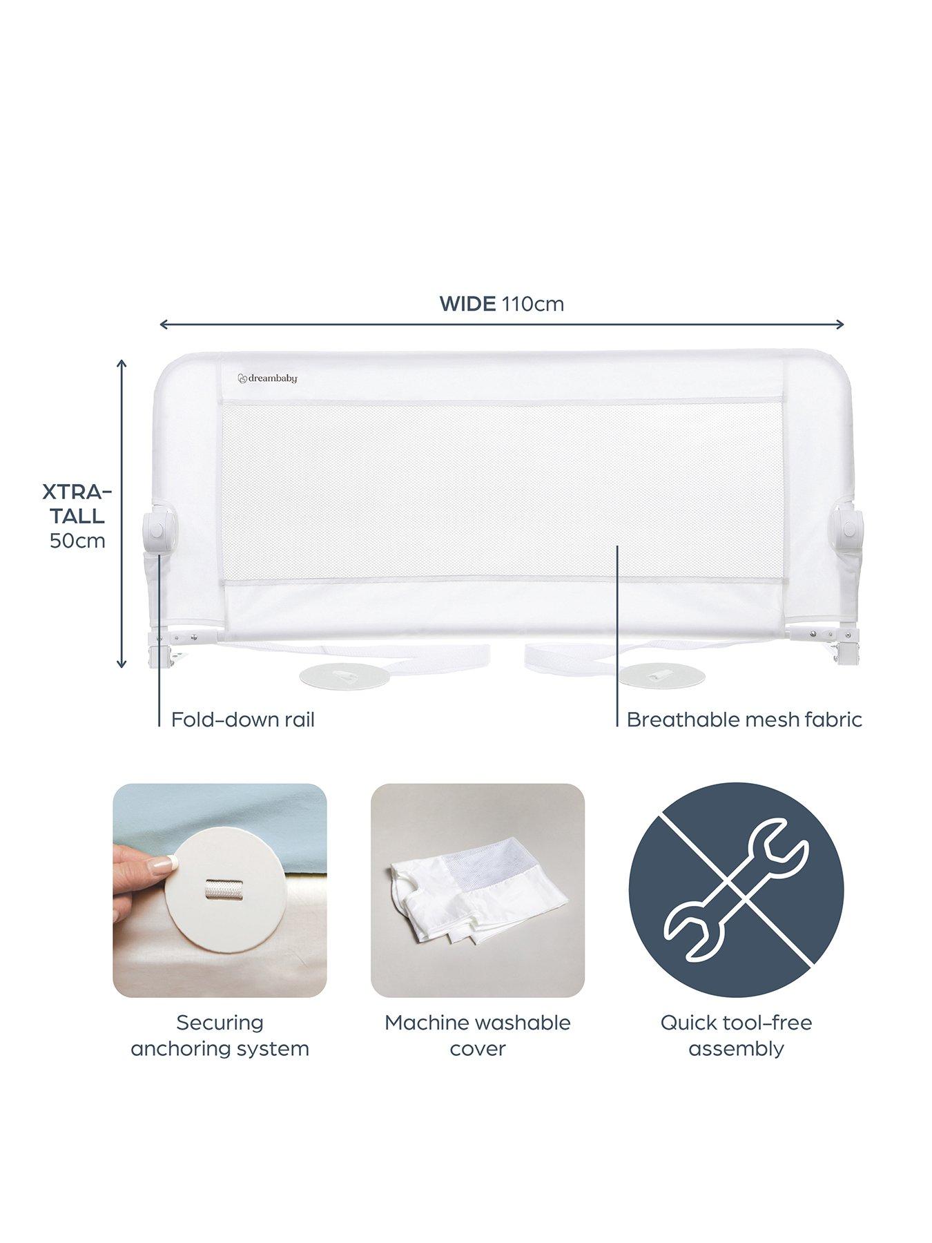 Image 2 of 7 of Dreambaby Maggie Bedrail Extra Wide/High - White