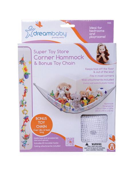 dreambaby-toy-storage-corner-hammock-with-bonus-toy-chain