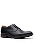  image of clarks-becken-lace-leather-shoes-black
