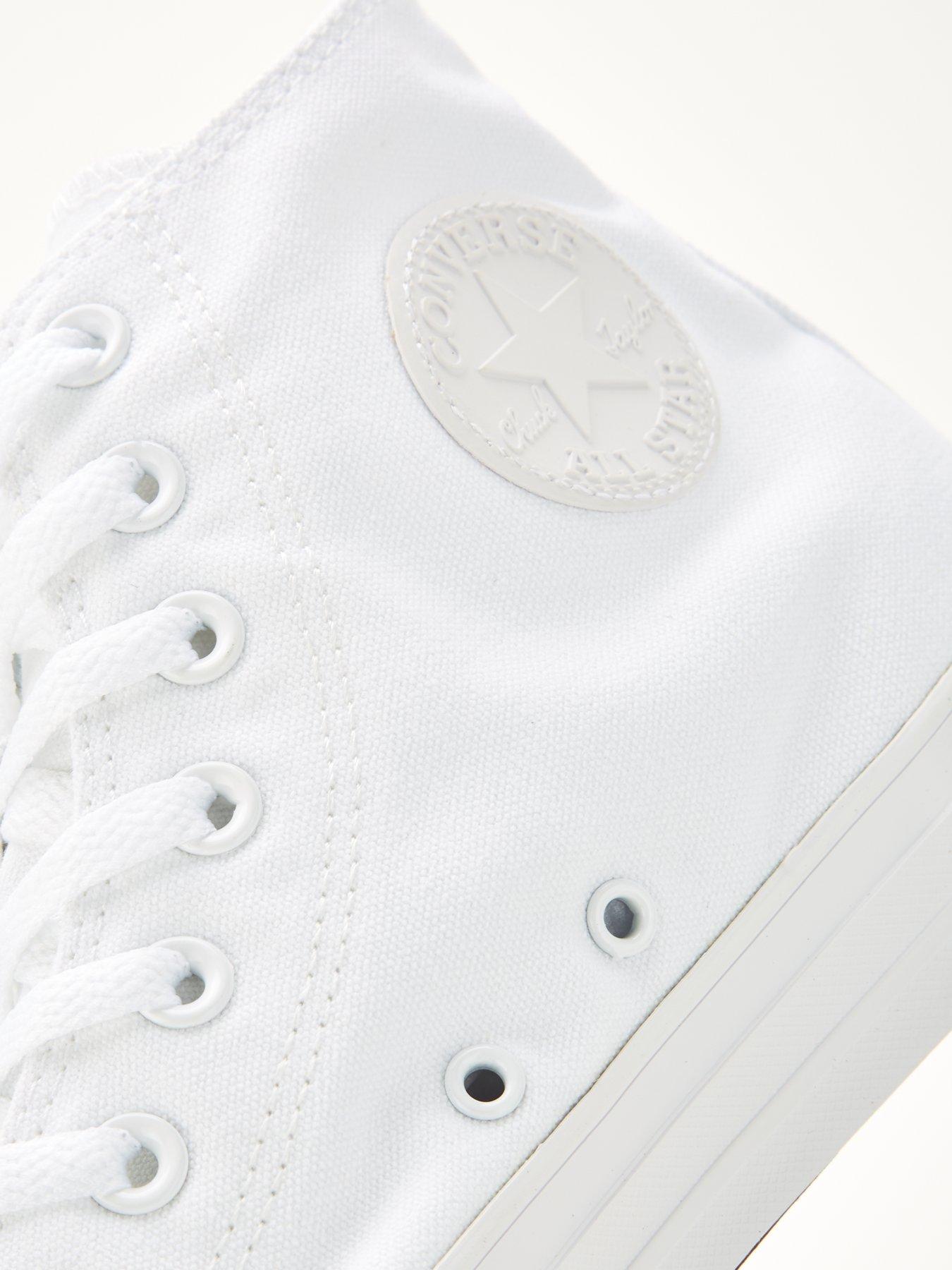 Image 6 of 6 of Converse Unisex Canvas Hi Top Trainers - White
