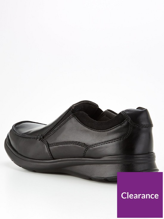 stillFront image of clarks-wide-fitnbspcotrell-free-leather-shoes-black