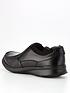  image of clarks-wide-fitnbspcotrell-free-leather-shoes-black
