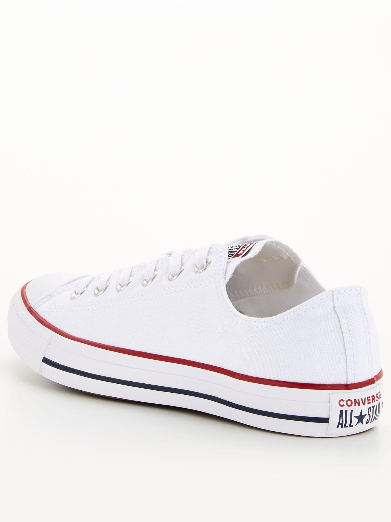 Image 2 of 6 of Converse Womens Wide Ox Trainers - White