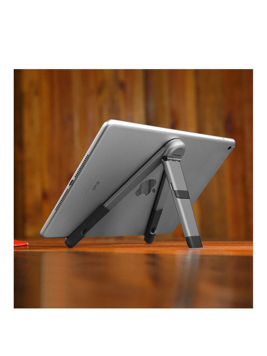 stillFront image of twelve-south-compass-pro-for-ipad-and-tablet-portable-display-stand-with-3-viewingtyping-angles-for-all-sizes-ipad-ipad-pro-and-tablets