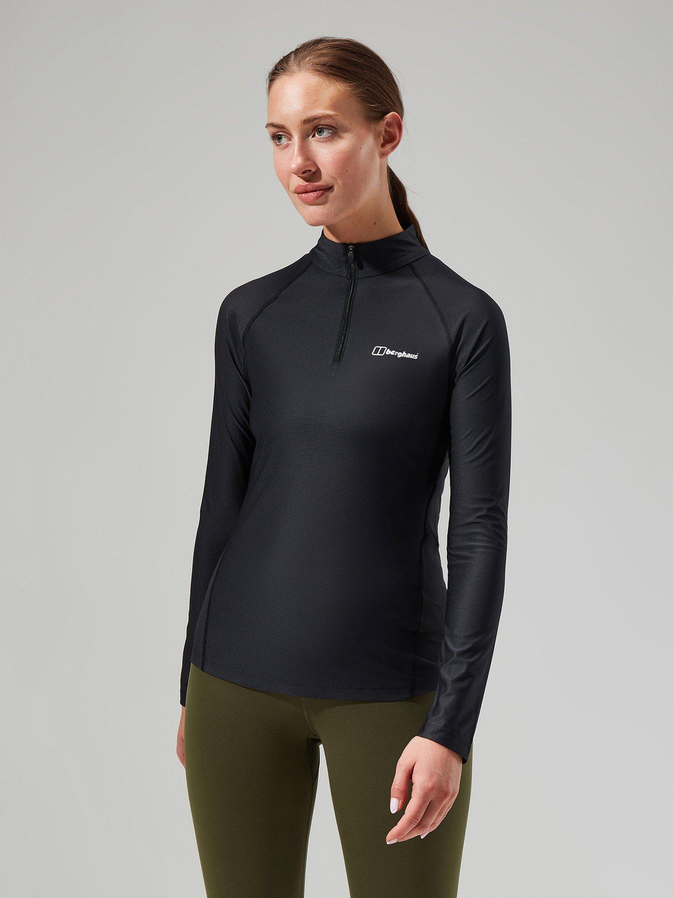 Image 1 of 4 of Berghaus 24/7 Long Sleeve&nbsp;Half Zip Tech Top - Black