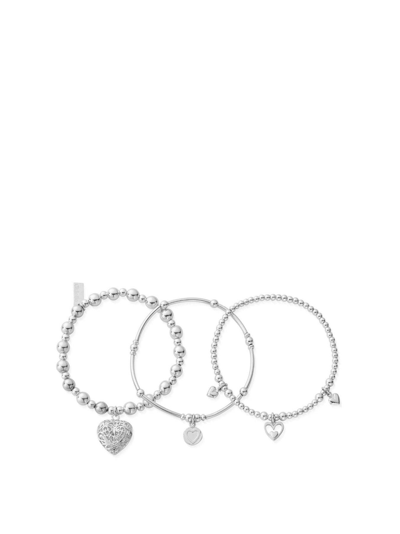undefined Sterling Silver Compassion Set Of 3 Love