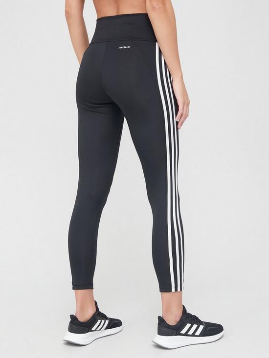 stillFront image of adidas-performance-train-essentials-3-stripes-high-waisted-78-leggings-black