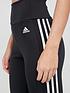  image of adidas-performance-train-essentials-3-stripes-high-waisted-78-leggings-black