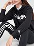  image of adidas-essentials-linear-oversized-hoodie-blackwhitenbsp