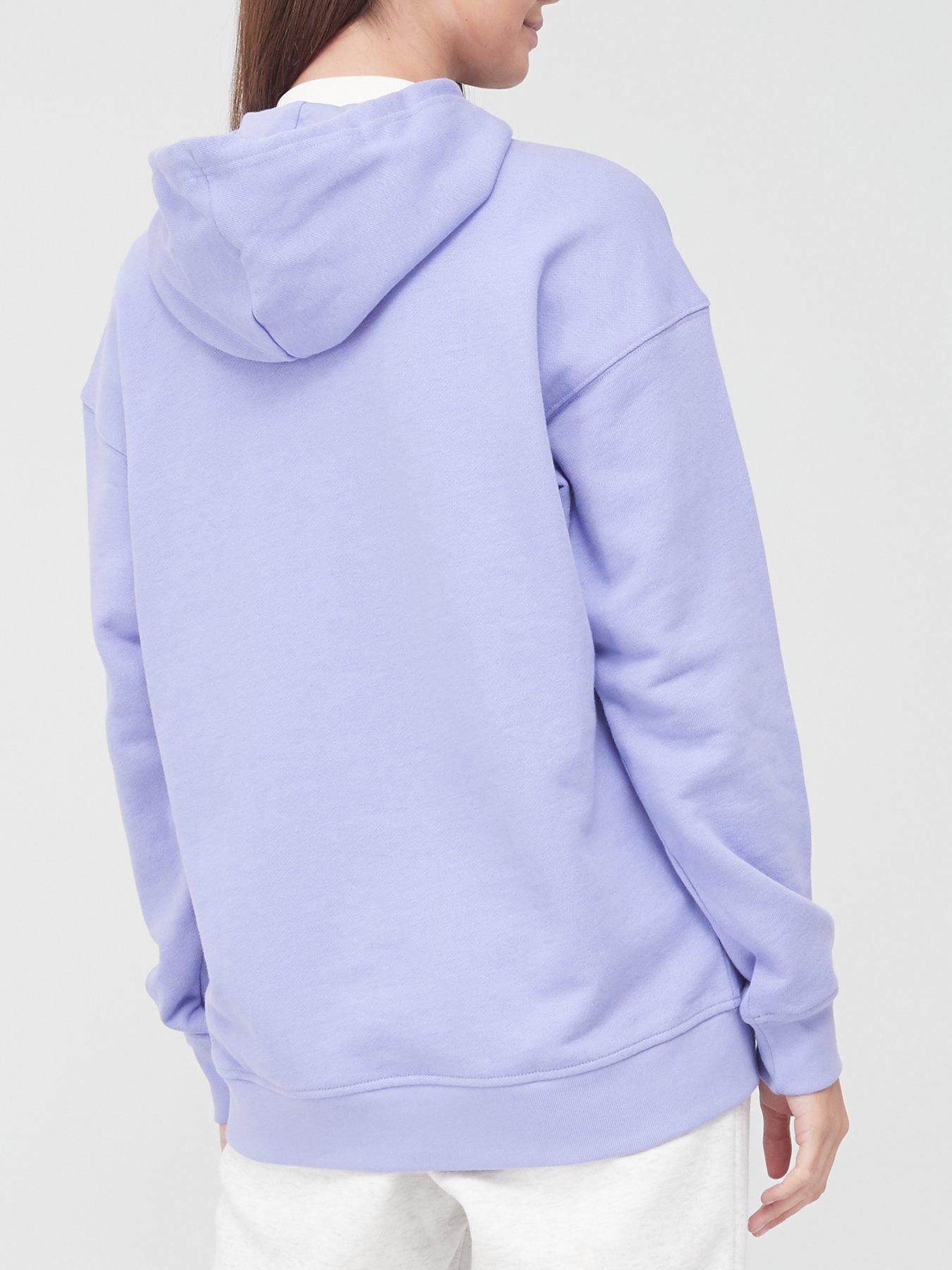 adidas originals trefoil hoodie purple