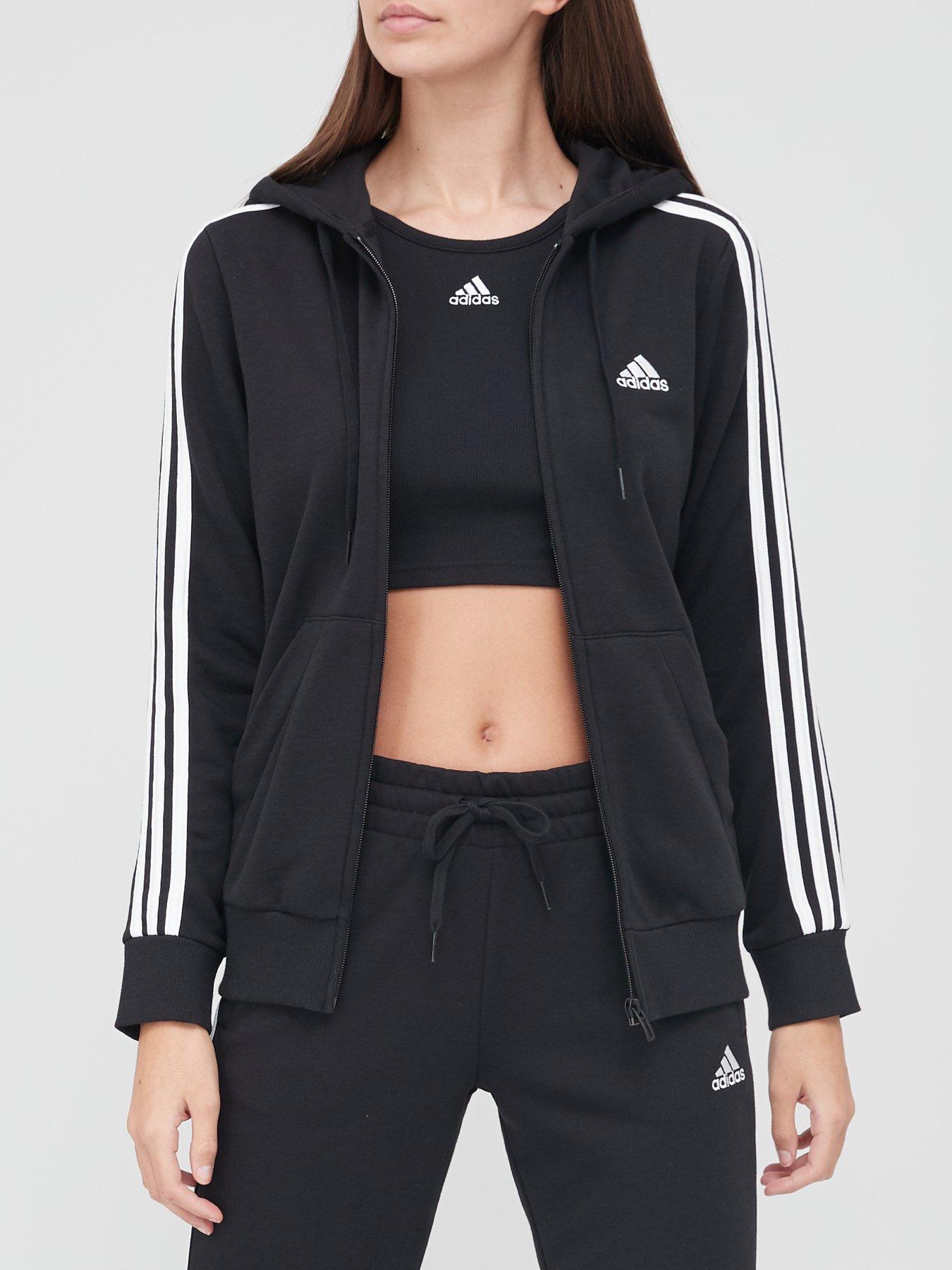 Adidas white best sale zip hoodie