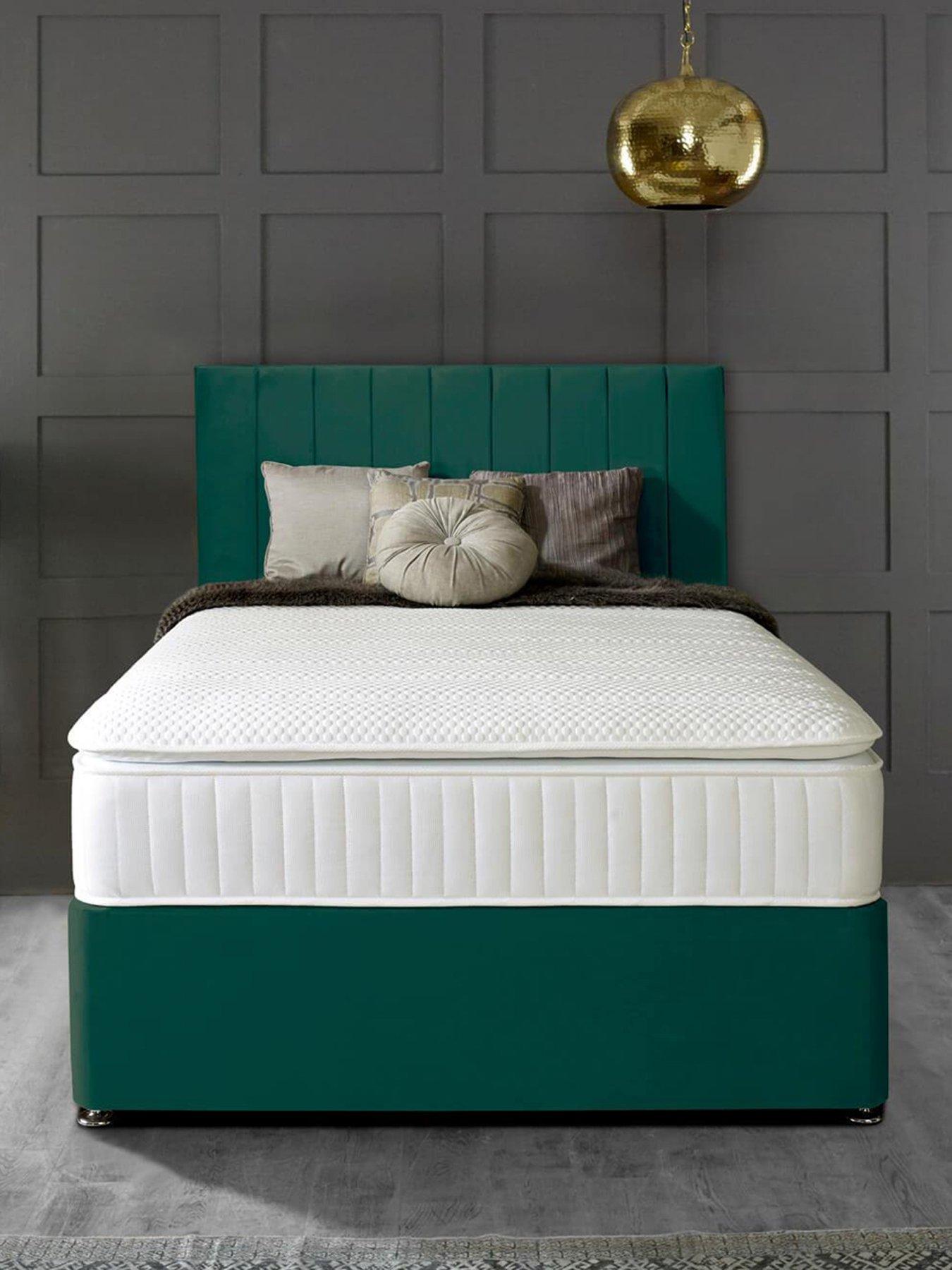 undefined Liberty 1000 Pocket Pillowtop Mattress and Upholstered Divan Base Bed Set (Headboard sold separately) - FSC® Certified