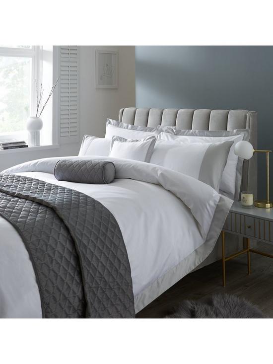 front image of very-home-300-thread-count-oxford-edge-duvet-cover-set-dove-grey