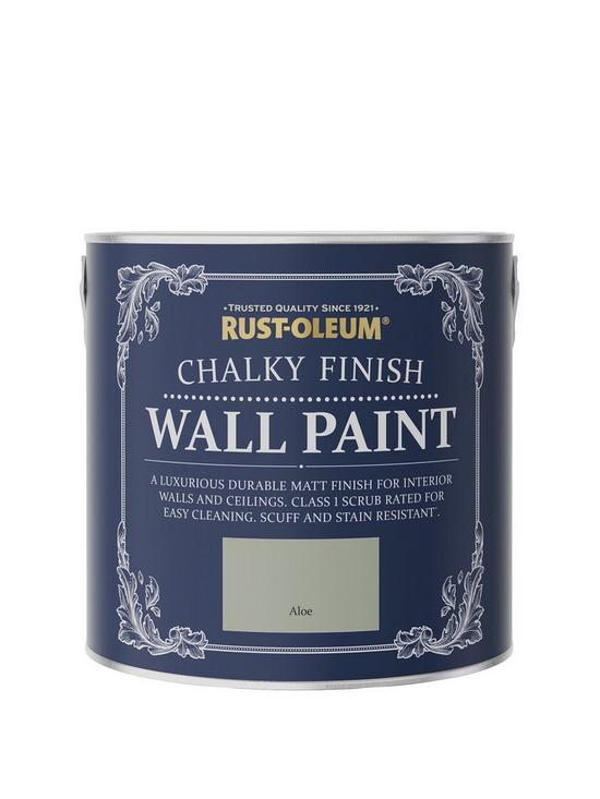 front image of rust-oleum-chalky-finish-25-litre-wall-paint-ndash-aloe