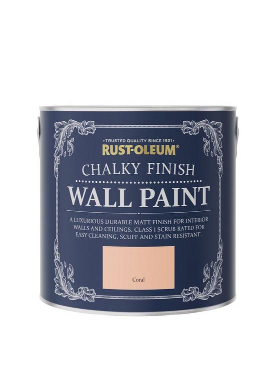 front image of rust-oleum-chalky-finish-25-litre-wall-paint-ndash-coral