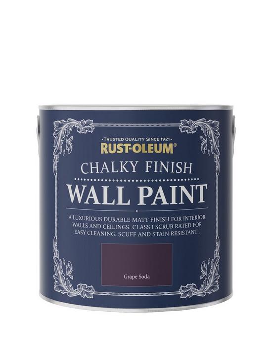 front image of rust-oleum-chalky-finish-25-litre-wall-paint-ndash-grape-soda