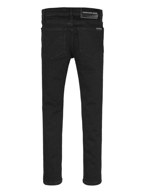 back image of calvin-klein-jeans-boys-stretch-skinny-jeans-black
