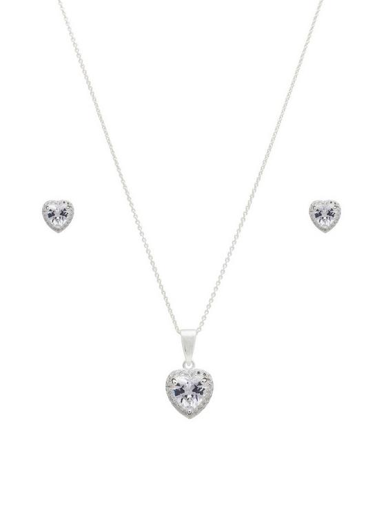 stillFront image of simply-silver-sterling-silver-cubic-zirconia-halo-heart-set