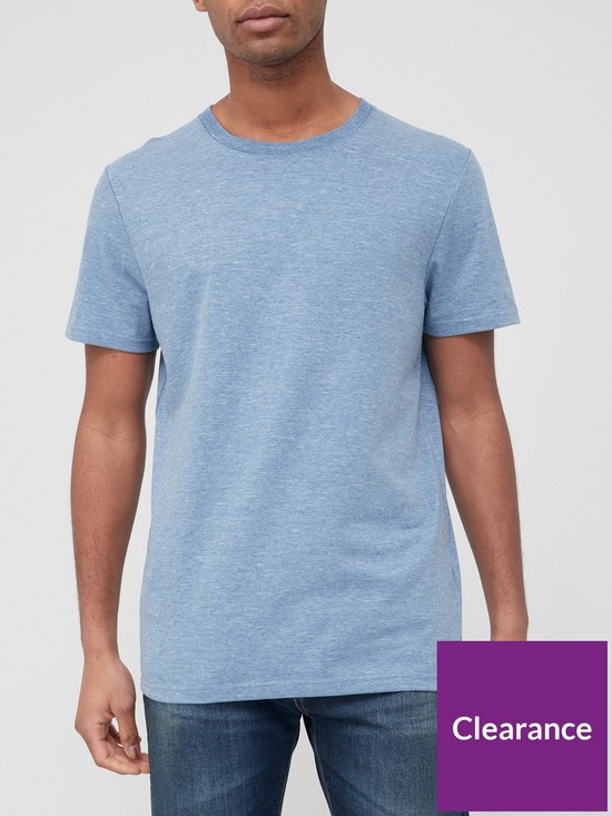 front image of very-man-textured-t-shirt-bluenbsp