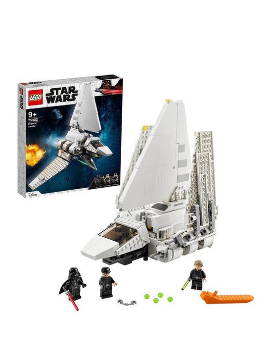 front image of lego-star-wars-imperial-shuttle-building-set-75302
