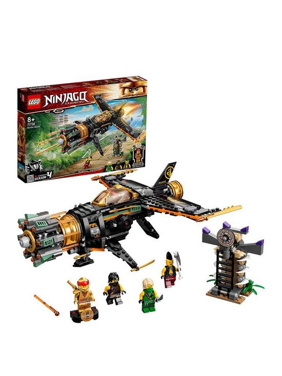 front image of lego-ninjago-legacy-boulder-blaster-aeroplane-toy-71736