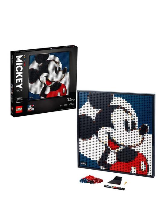 front image of lego-art-disneyrsquos-mickey-mouse-poster-canvas-set-31202