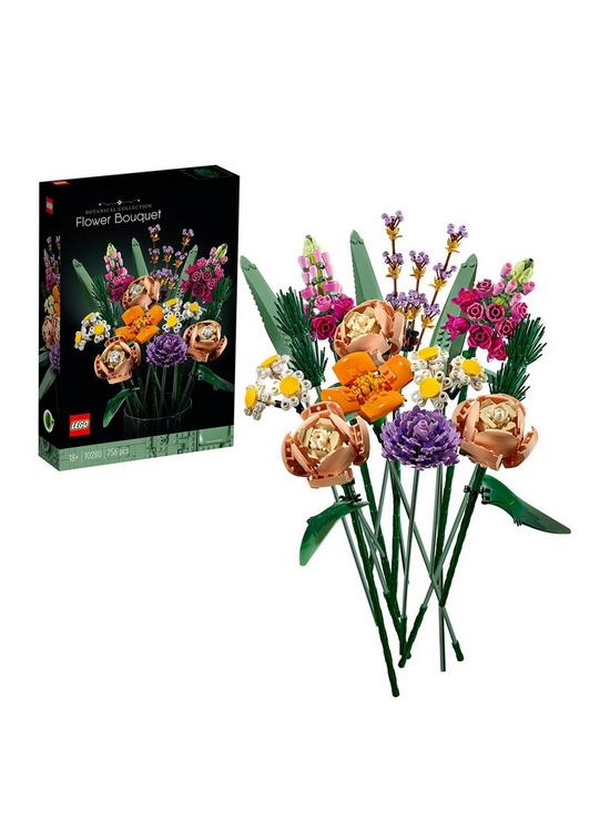front image of lego-creator-expert-flower-bouquet-set-for-adults-10280