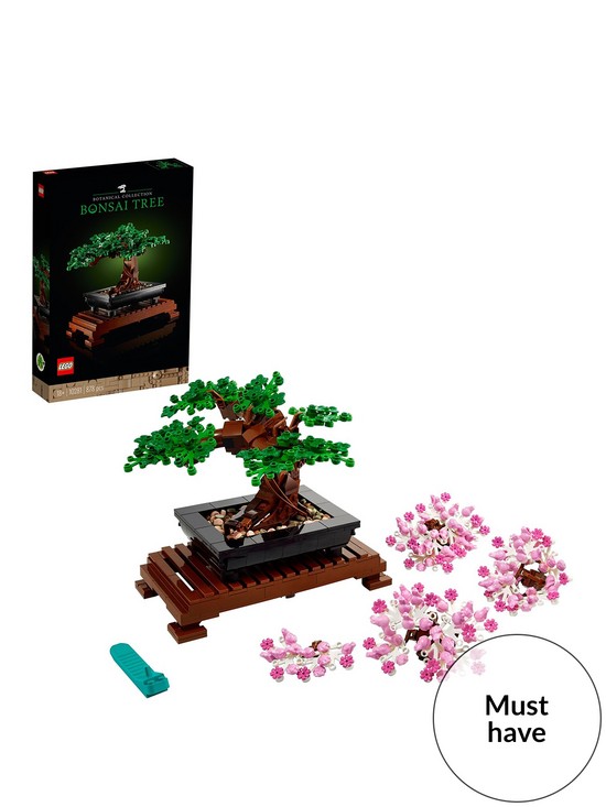 front image of lego-creator-expert-bonsai-tree-set-for-adults-10281
