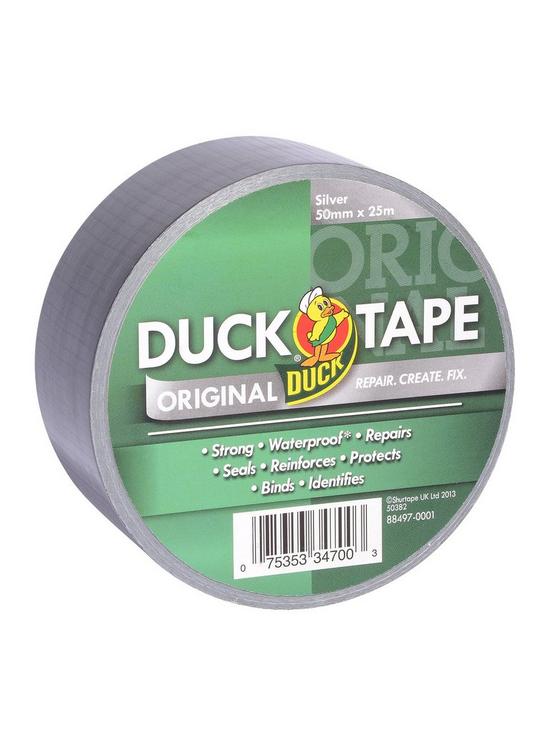 stillFront image of duck-tape-original-50mm-x-25m-silver-tape