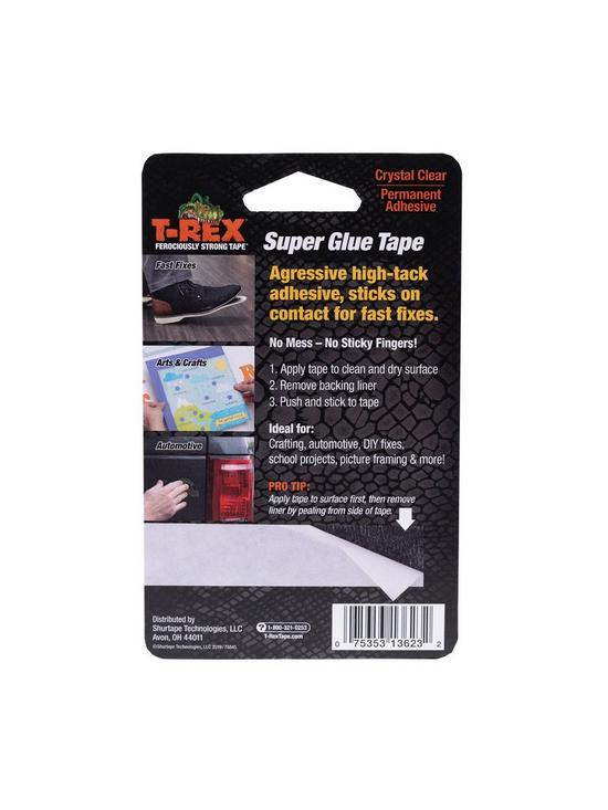 back image of t-rex-superglue-on-a-roll-tape