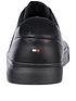  image of tommy-hilfiger-corporate-leather-sneaker-trainers-blacknbsp