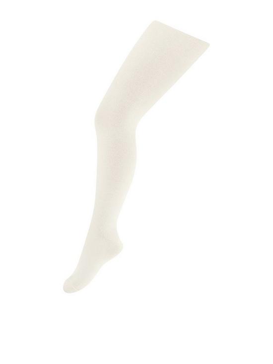 front image of monsoon-girls-frosted-sparkle-tights-ivory