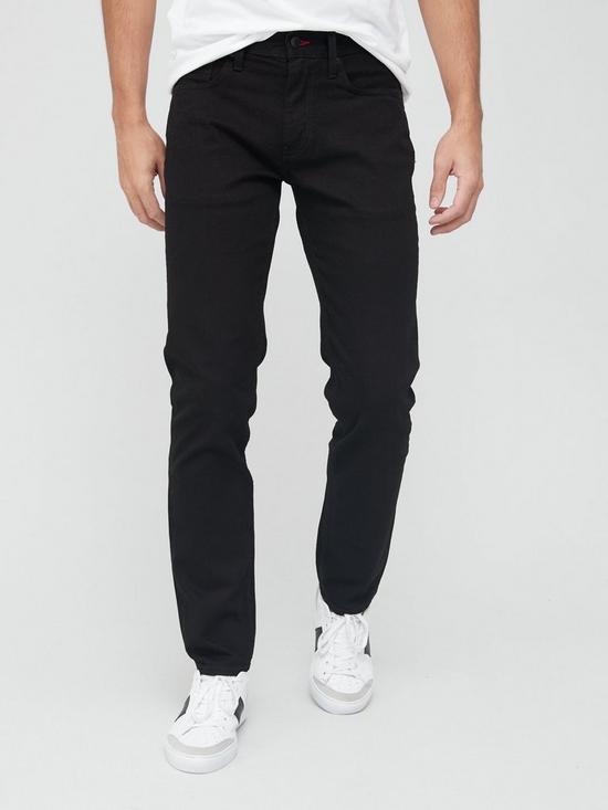 front image of tommy-hilfiger-dentonnbspstraight-fitnbspstretch-jeans-black
