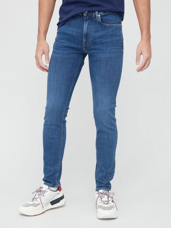 front image of tommy-hilfiger-bleecker-power-stretch-slim-fit-jeans--nbspblue